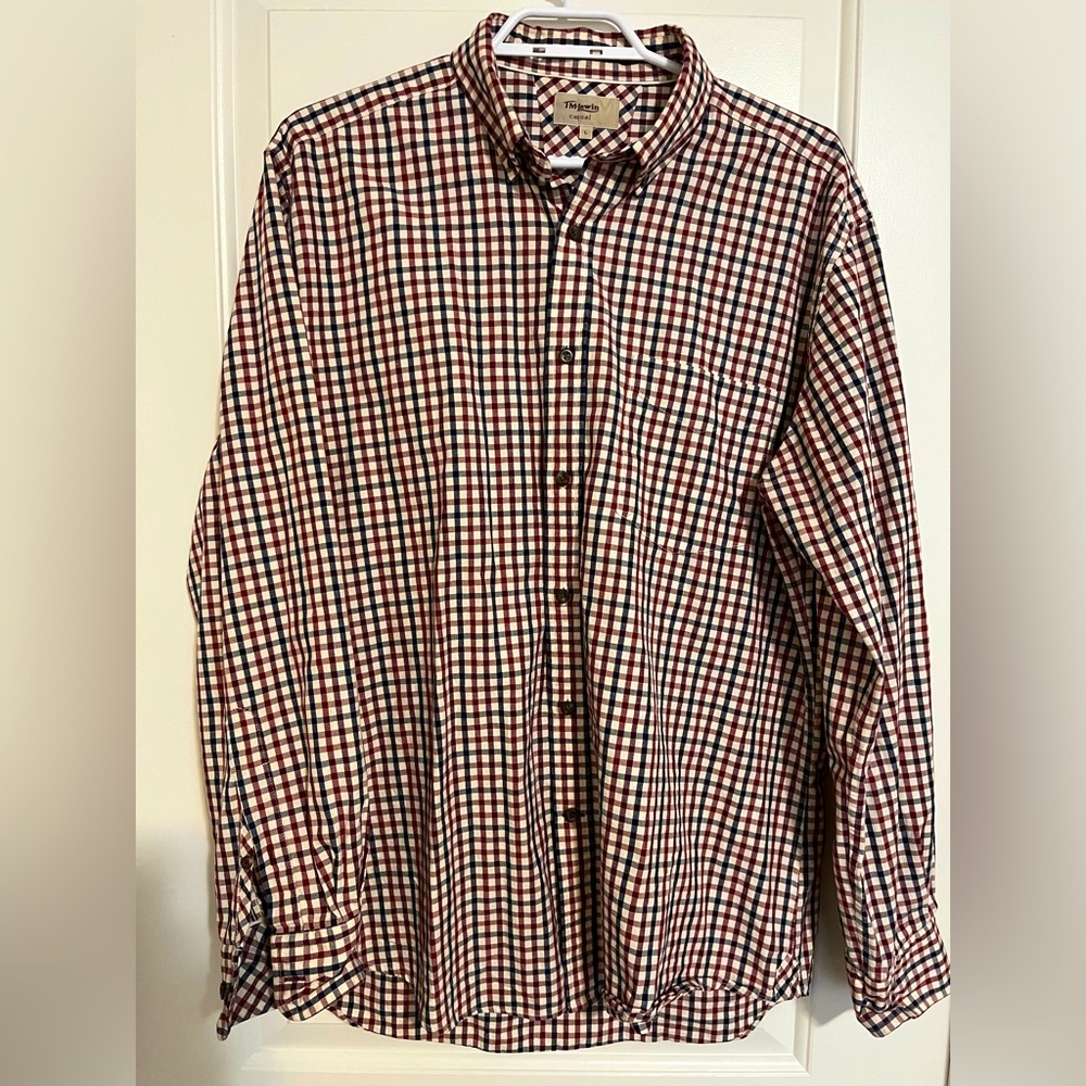 T.M. LEWIN casual button down shirt size L